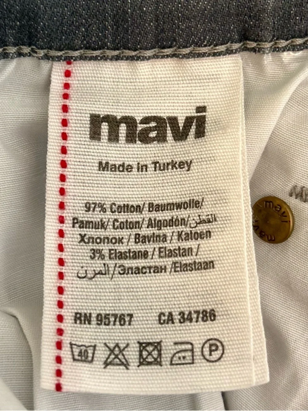 Mavi White Edge Men's Jake Slim Straight Jeans in Washed Grey 34/34 Whiskering - Picture 10 of 11